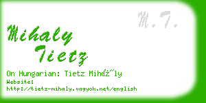 mihaly tietz business card